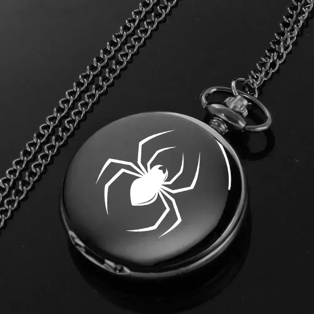 Black Spiderman Pocket Watch