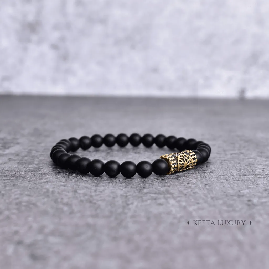 Black Zephyr - Matte Finish Onyx Bracelet