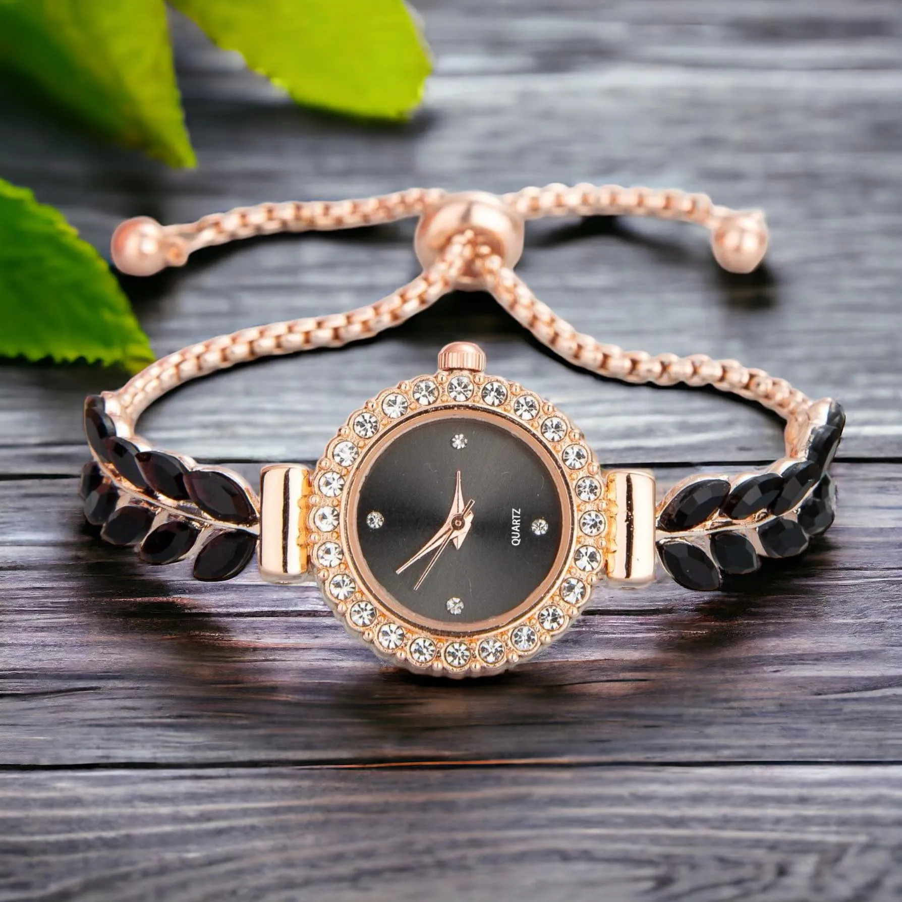 BLING Stylish Dressy Adjustable Chain Bracelet Watch