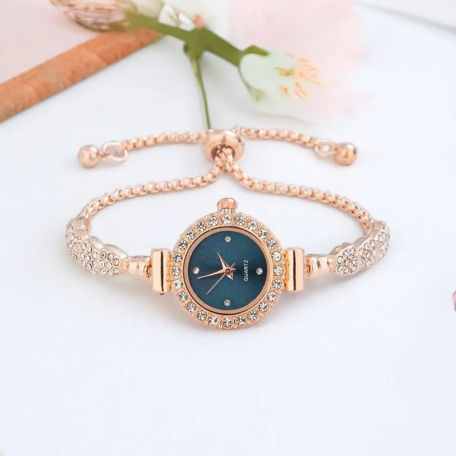 BLING Stylish Dressy Adjustable Chain Bracelet Watch