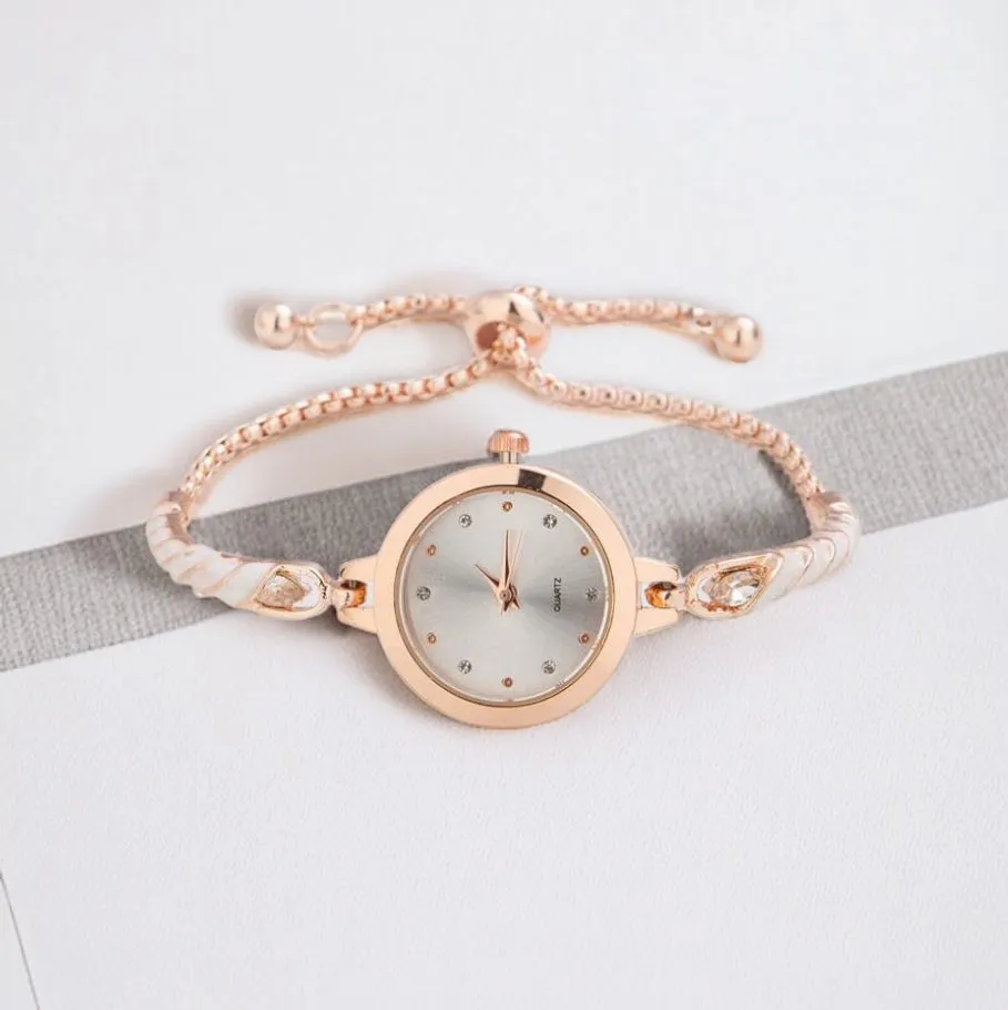 BLING Stylish Dressy Adjustable Chain Bracelet Watch