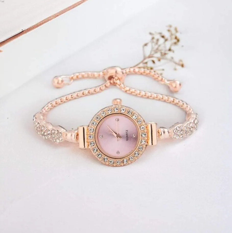 BLING Stylish Dressy Adjustable Chain Bracelet Watch