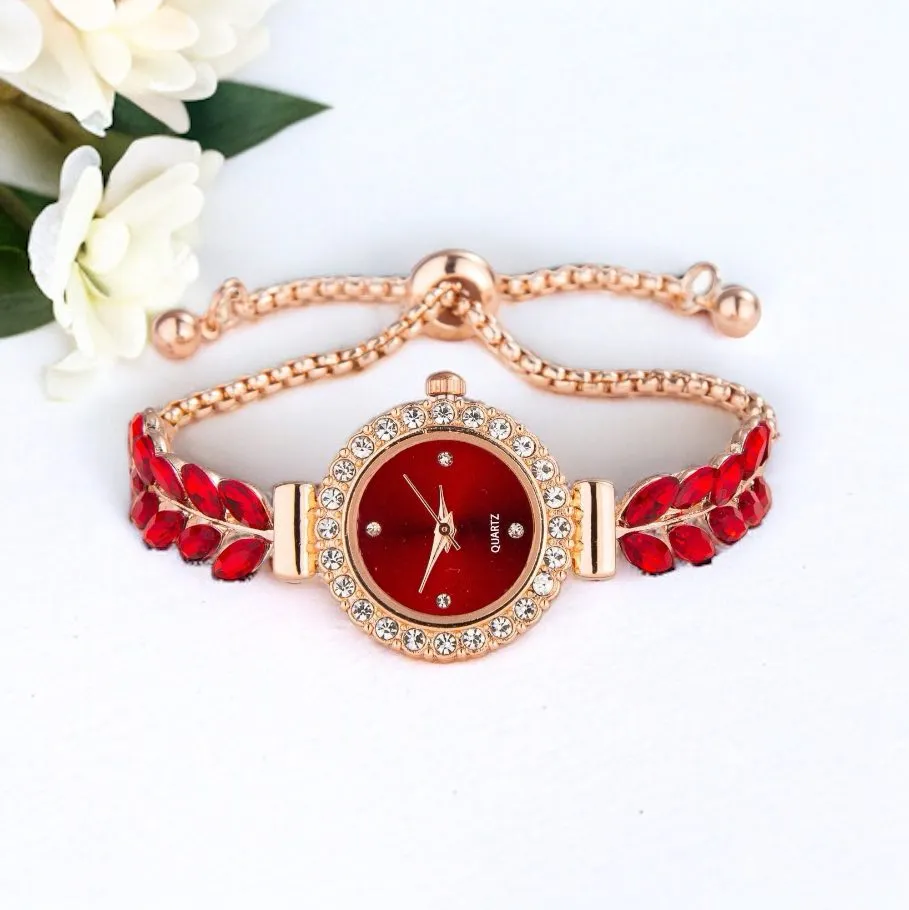 BLING Stylish Dressy Adjustable Chain Bracelet Watch