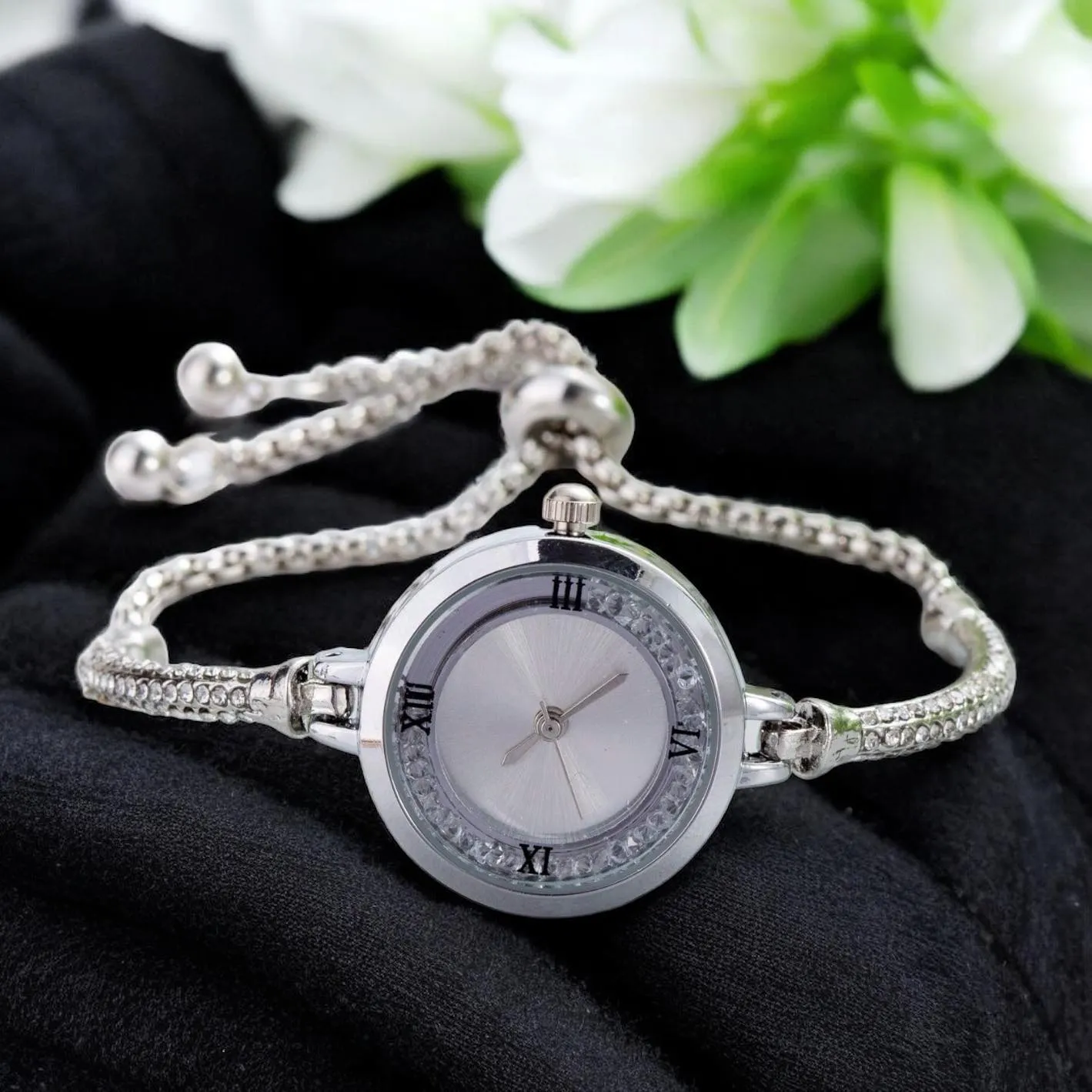 BLING Stylish Dressy Adjustable Chain Bracelet Watch