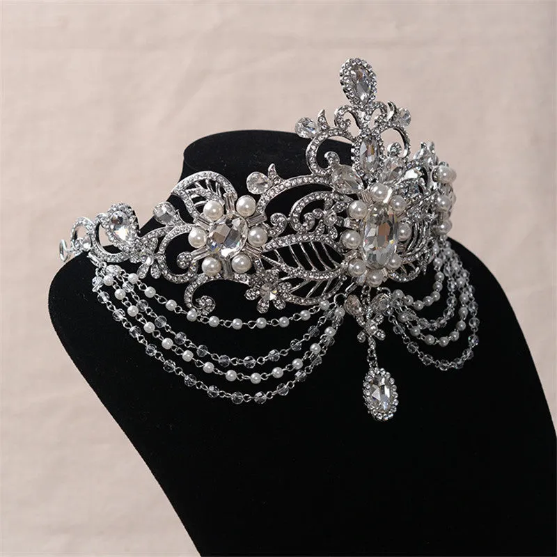 Bling Water Drop Bridal tiaras Head Crown hair accessories for bride