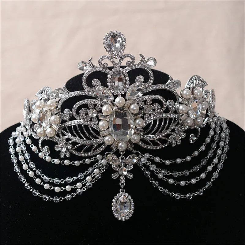 Bling Water Drop Bridal tiaras Head Crown hair accessories for bride