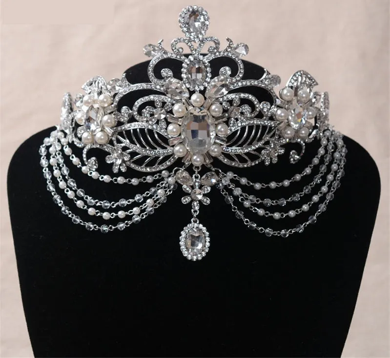 Bling Water Drop Bridal tiaras Head Crown hair accessories for bride