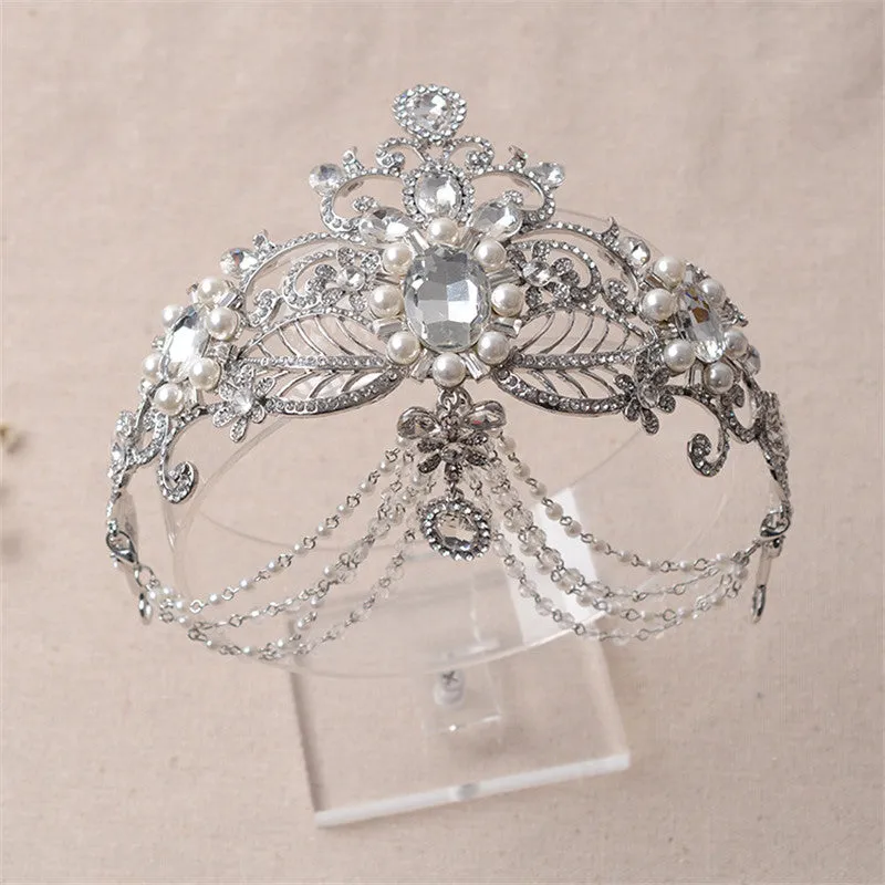 Bling Water Drop Bridal tiaras Head Crown hair accessories for bride