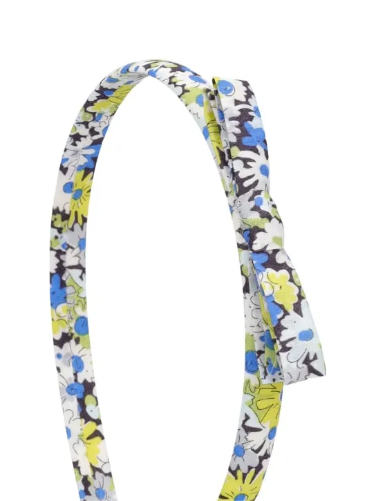 Bonpoint   Printed cotton headband w/ bow 