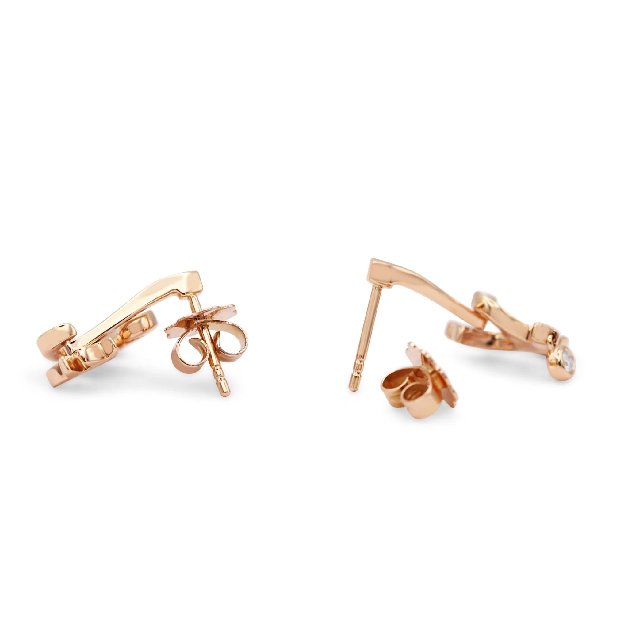 Boodles Diamond Set Lovebird Design Drop Earrings - 18ct Rose Gold