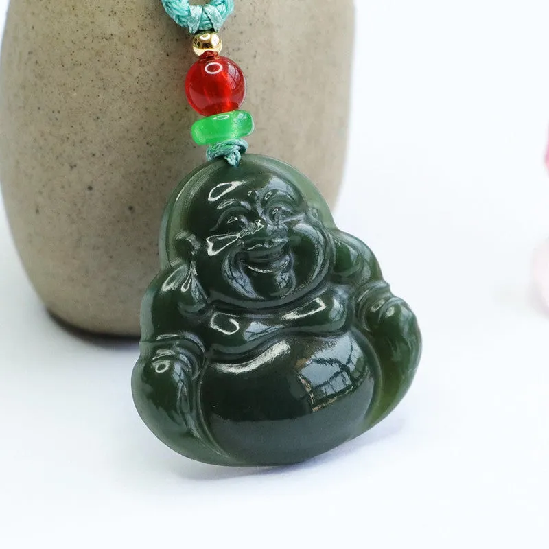 Buddha Pendant Jewelry Made of Genuine Hotan Jade