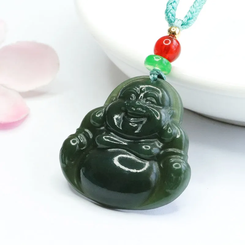 Buddha Pendant Jewelry Made of Genuine Hotan Jade