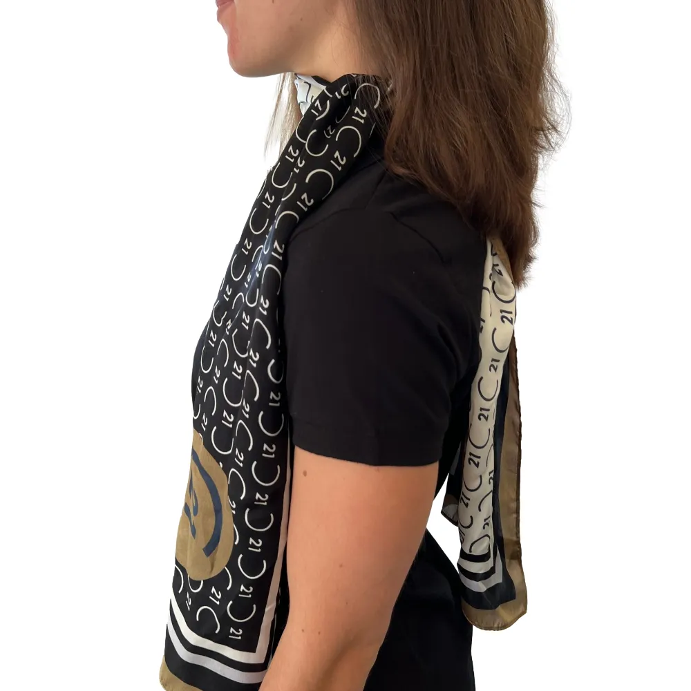 C21 Seal Stripe Monogram Long Scarf - Close Out