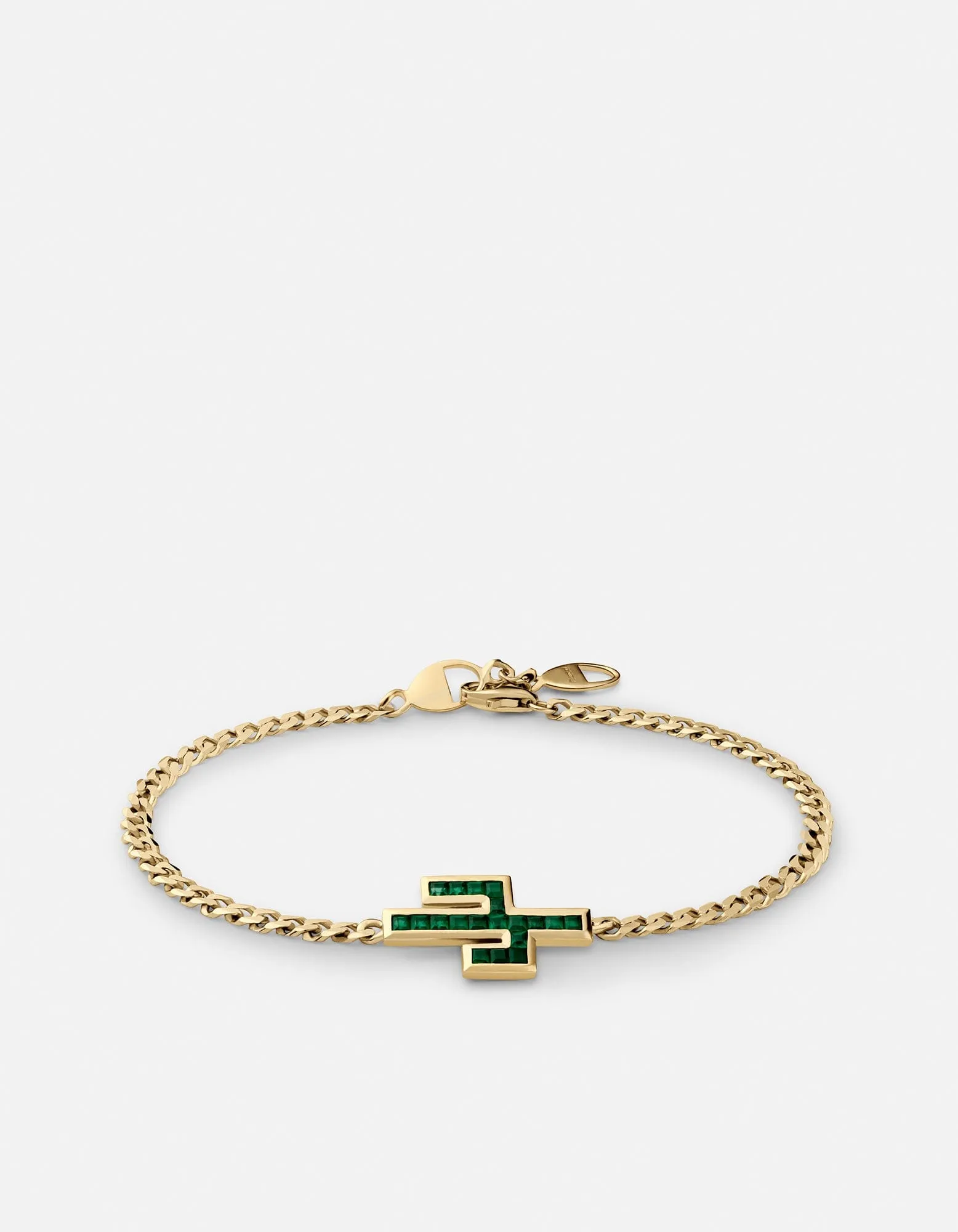 Cactus Onyx Chain Bracelet, Gold Vermeil