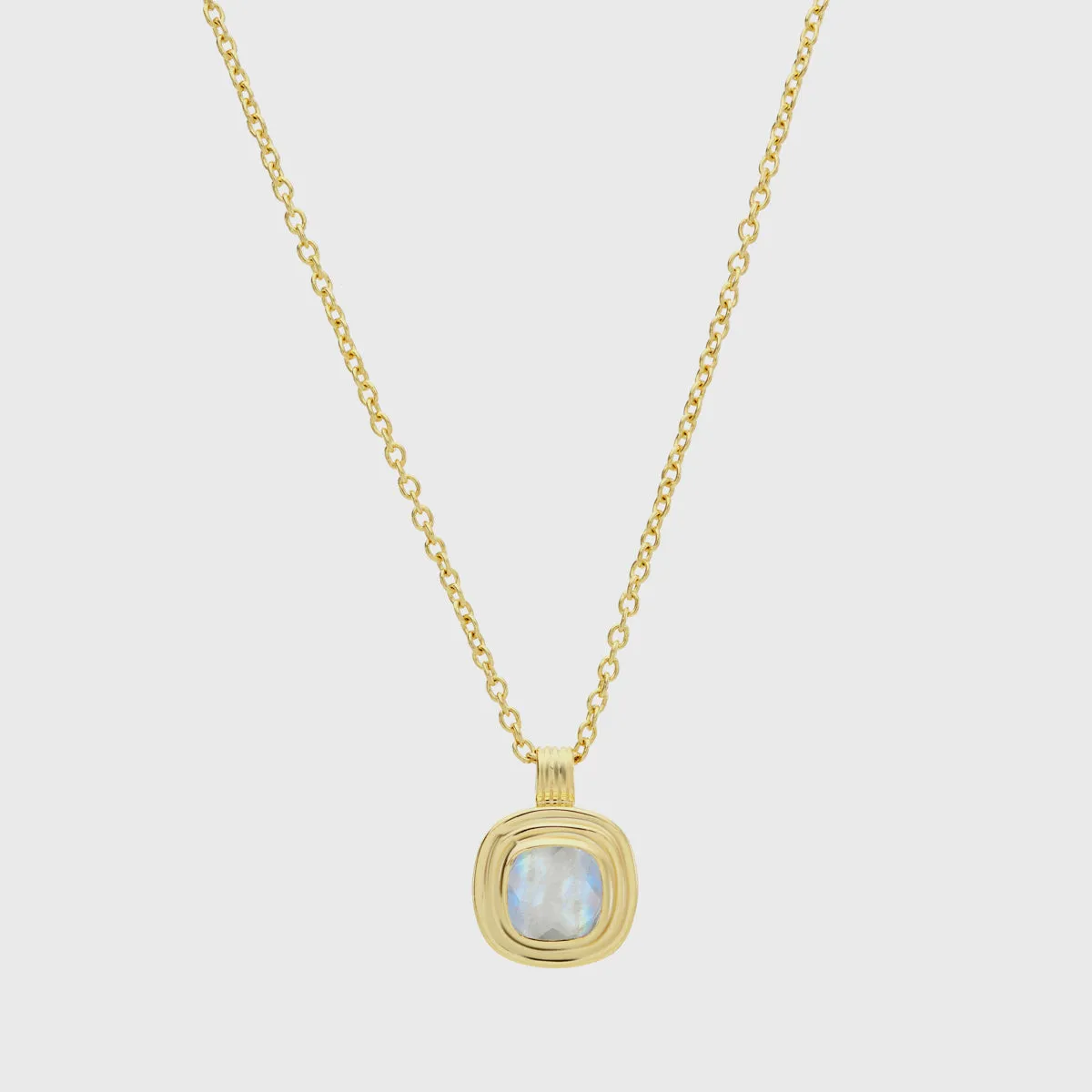 California Cushion Moonstone Necklace