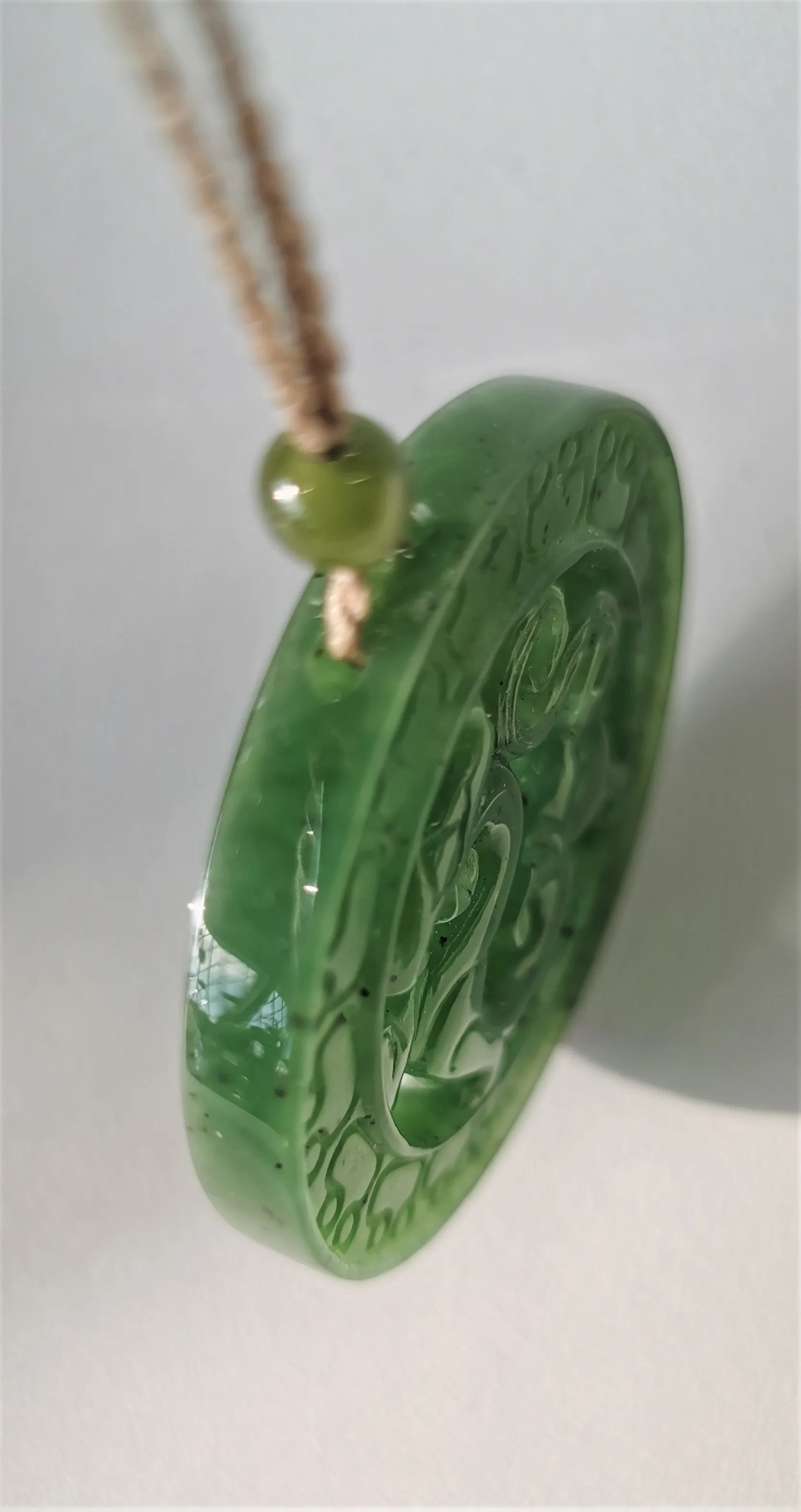 Canadian Jade Dragon Pendant  #1139