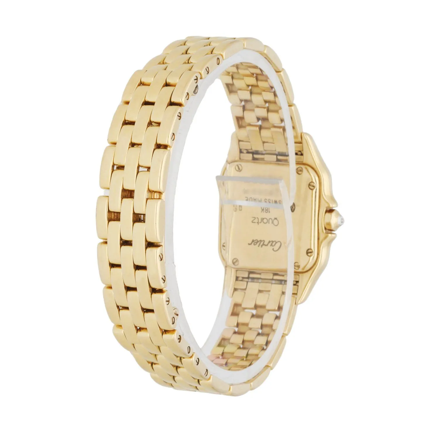 Cartier Panthere 128000M 18K yellow Gold Diamond Bezel Ladies Watch