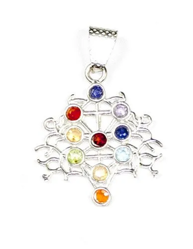 Chakra Tree of Life Pendant  - gift packaged.