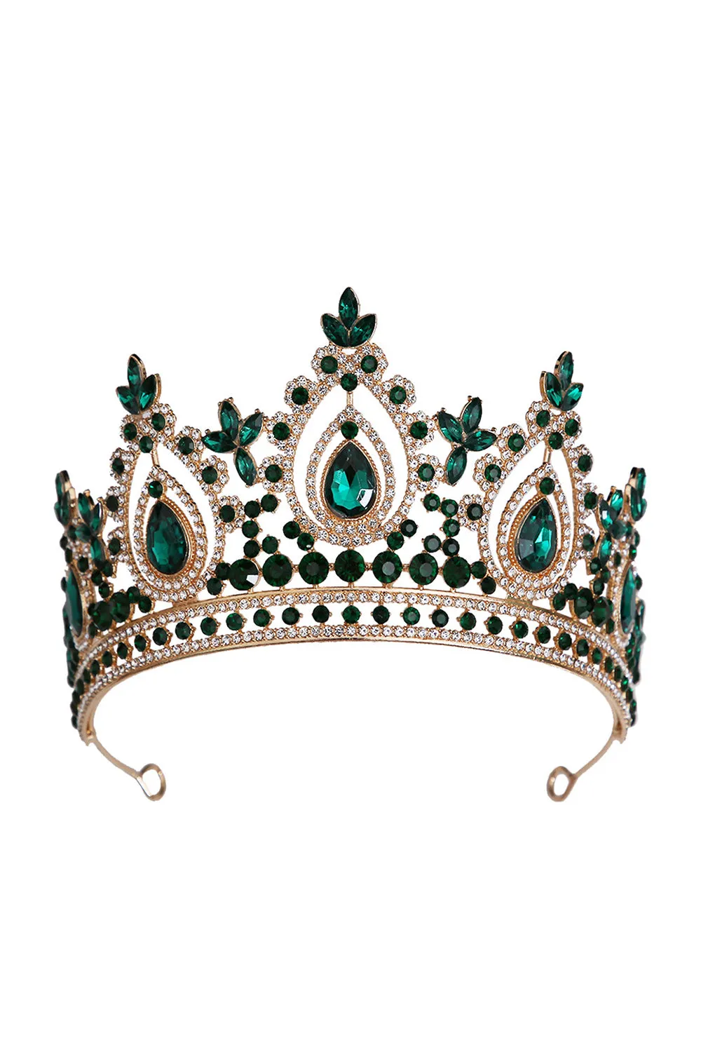 Chic Green Crystal Tiara