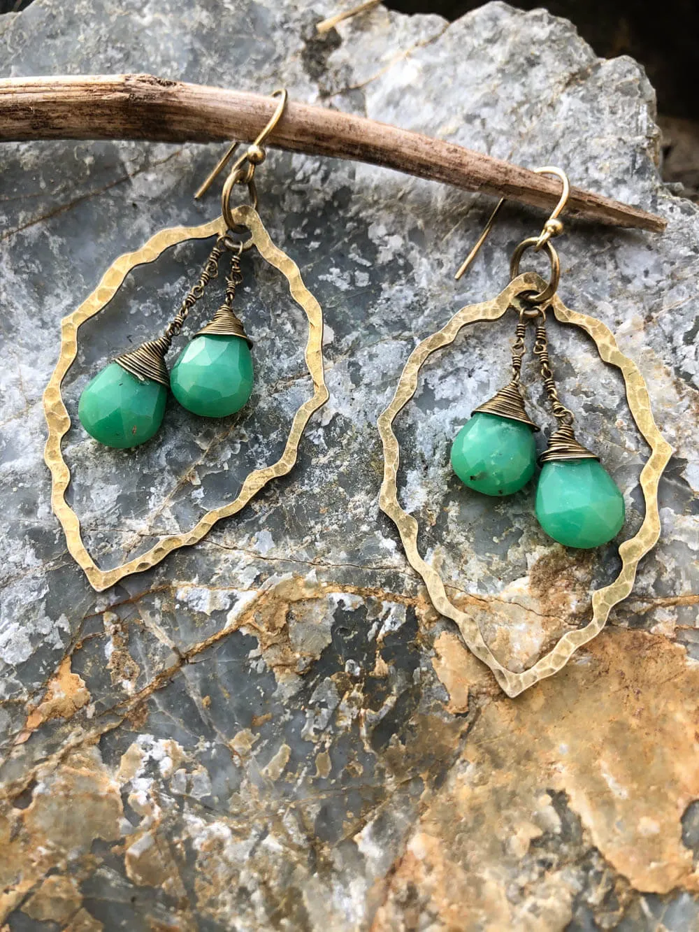 Chrysoprase Scallop Earring