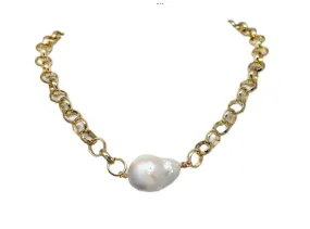 Chunky Pearl Choker Necklace