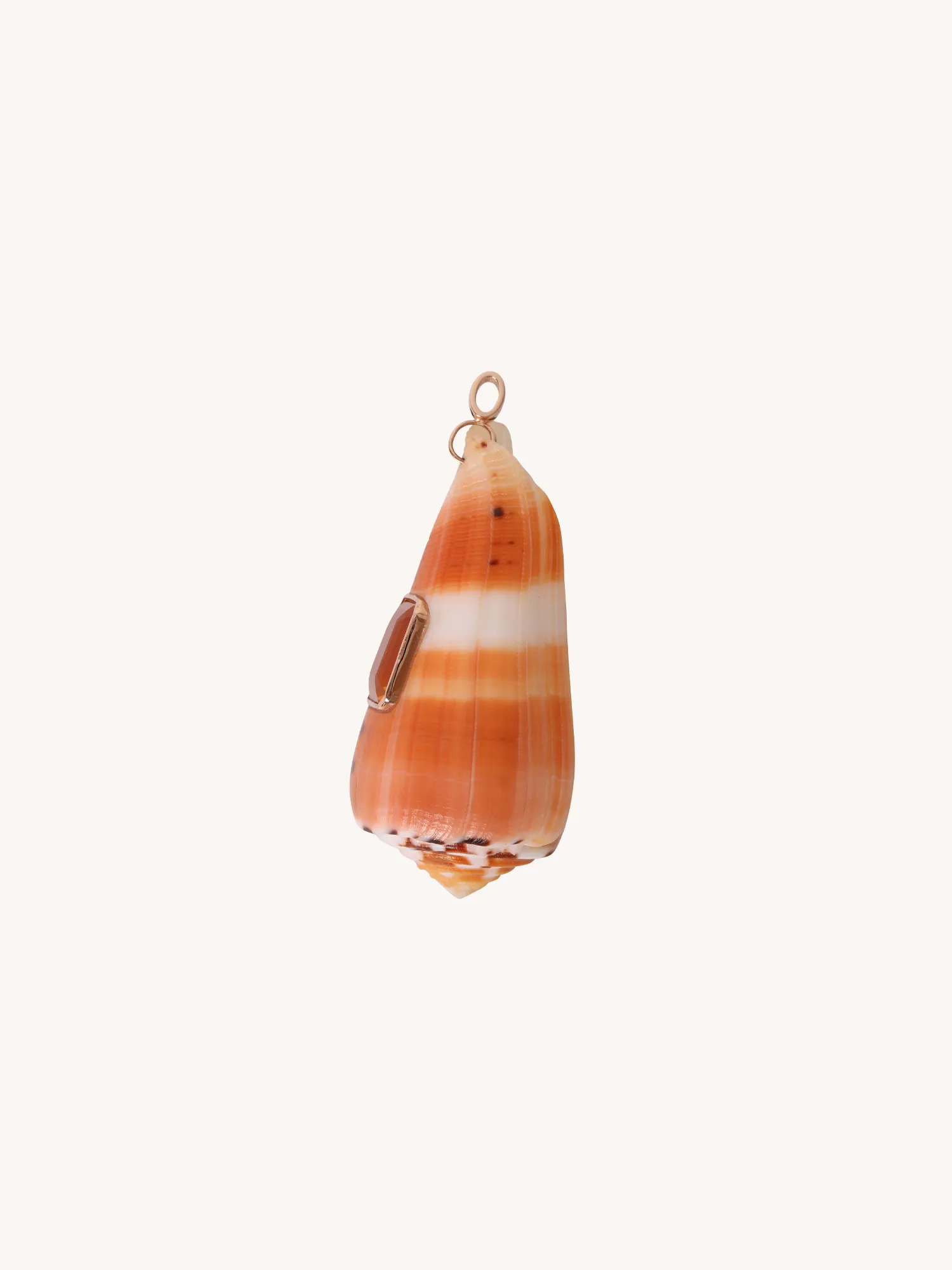 Citrine and Mitra Shell Charm