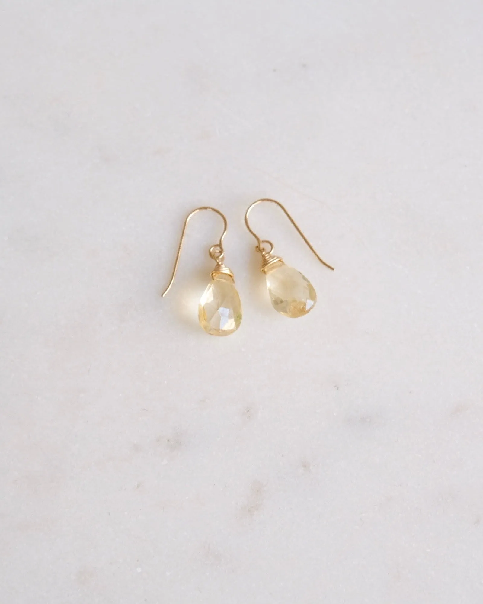 Citrine Simple Earrings