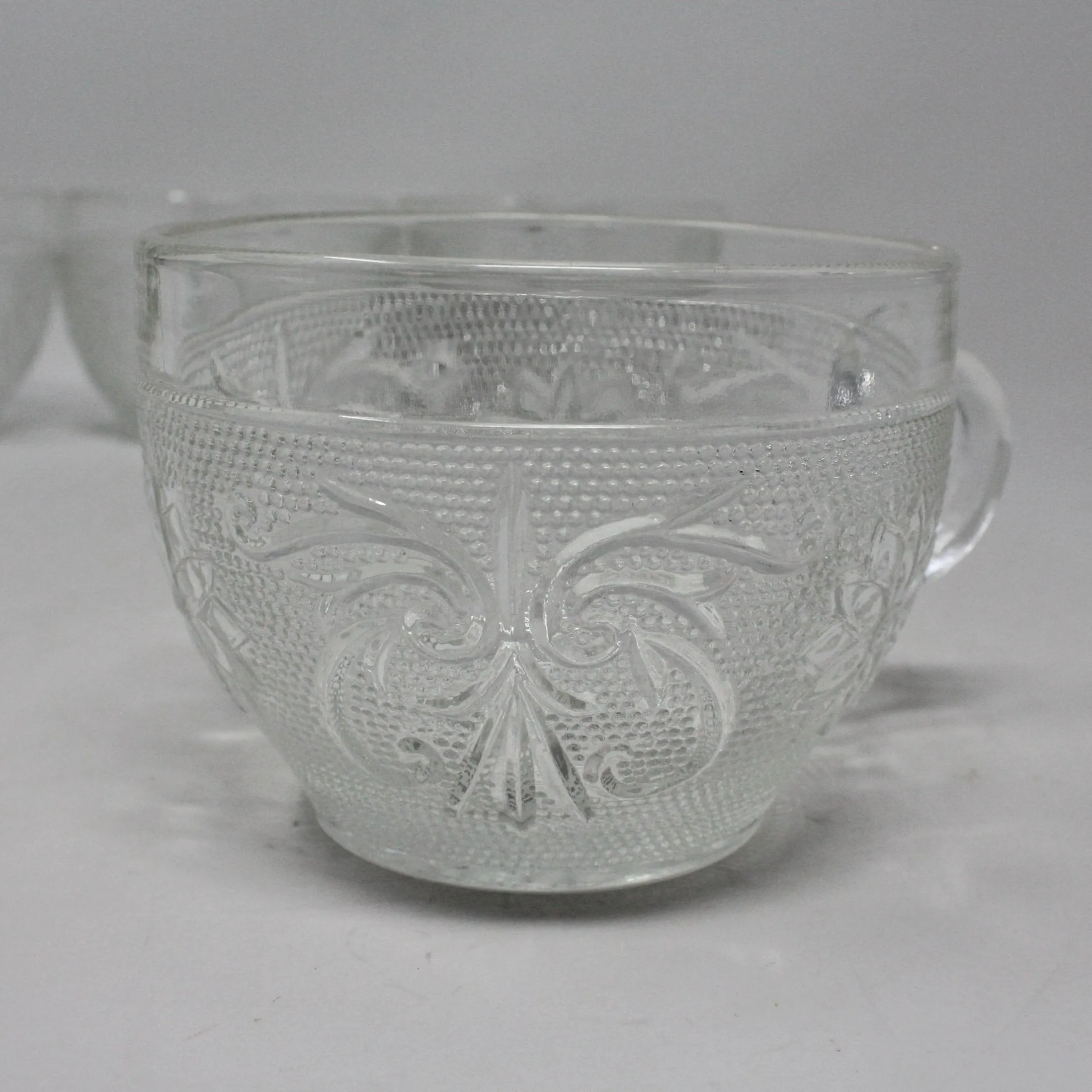 Coffee Cup, Indiana Glass / Tiara, Sandwich Clear Set of 4, Vintage