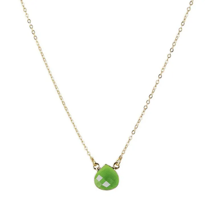 Cosmos Necklace Apple Green Jade