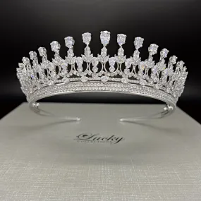 Crown for Bride, Quinceanera Crown Corona, Baroness Bridal Tiara by Lucky Collections ™