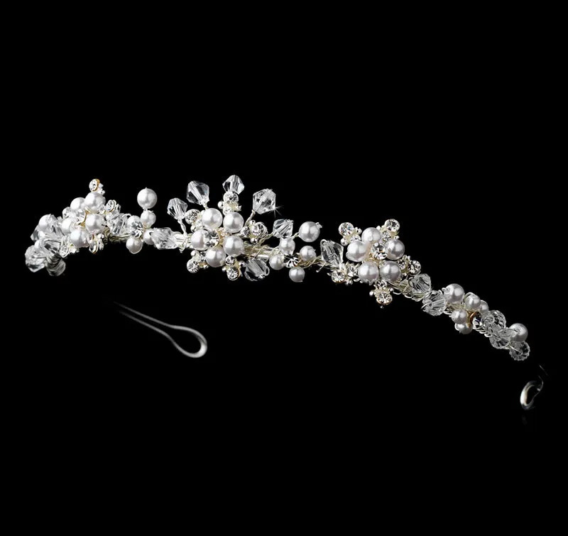 Crystal & Pearl Flower Girl Tiara