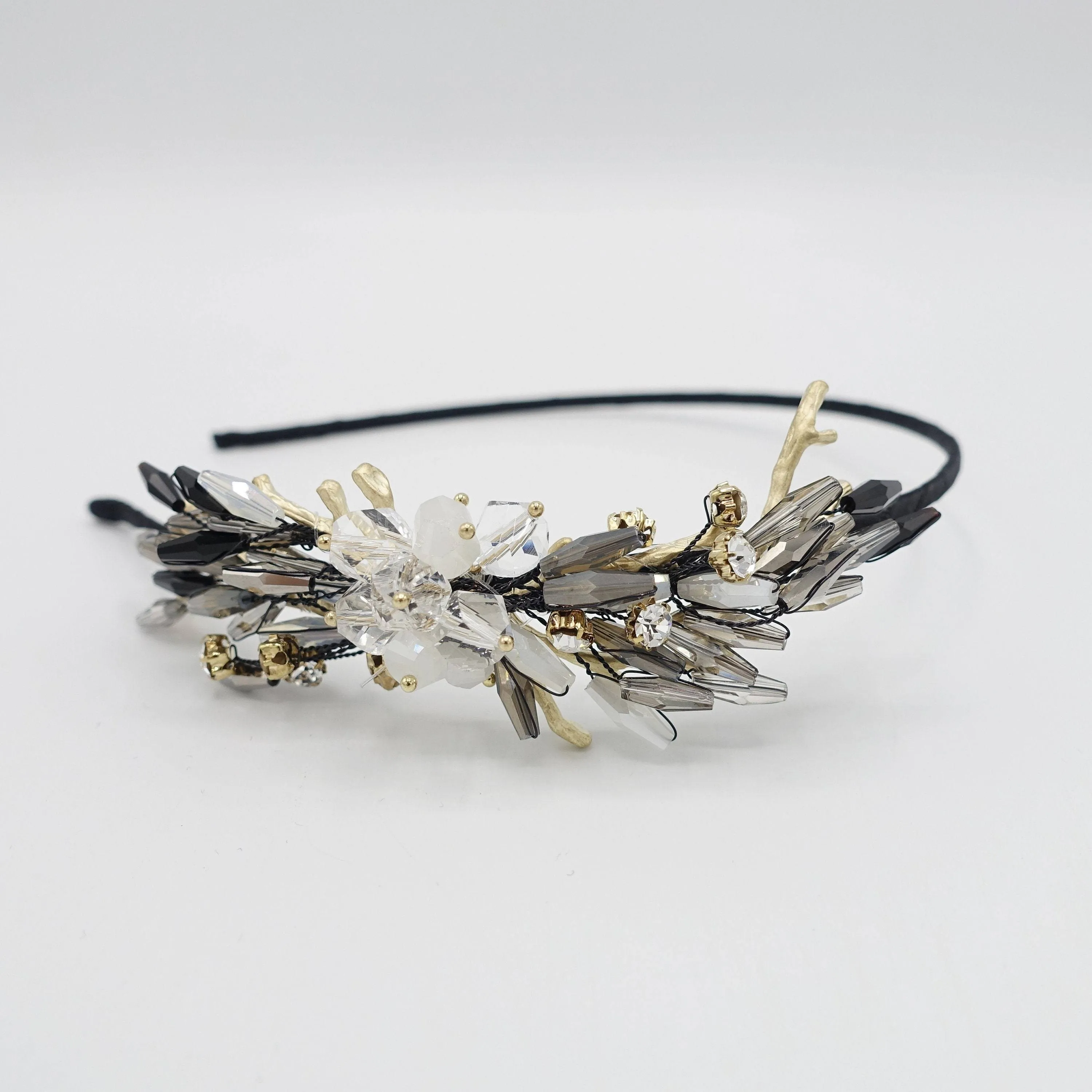 crystal beads embellished headband