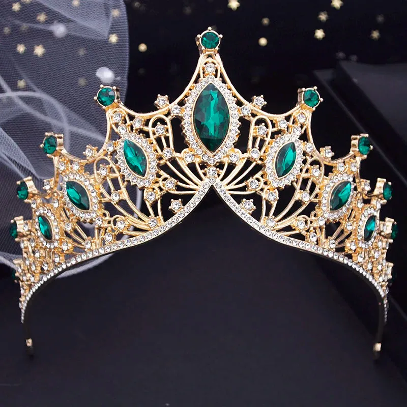 Crystal High Point Tiaras Crown Party  Jewelry Accessories