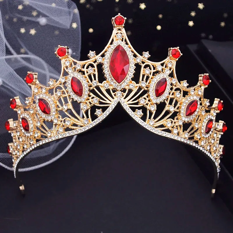 Crystal High Point Tiaras Crown Party  Jewelry Accessories