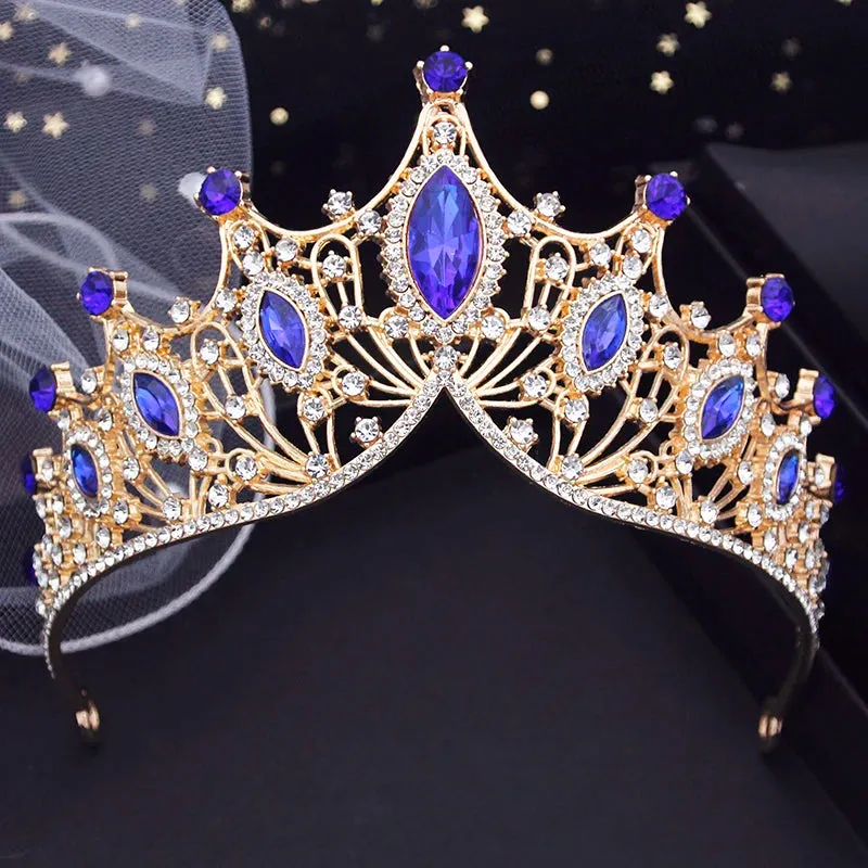 Crystal High Point Tiaras Crown Party  Jewelry Accessories