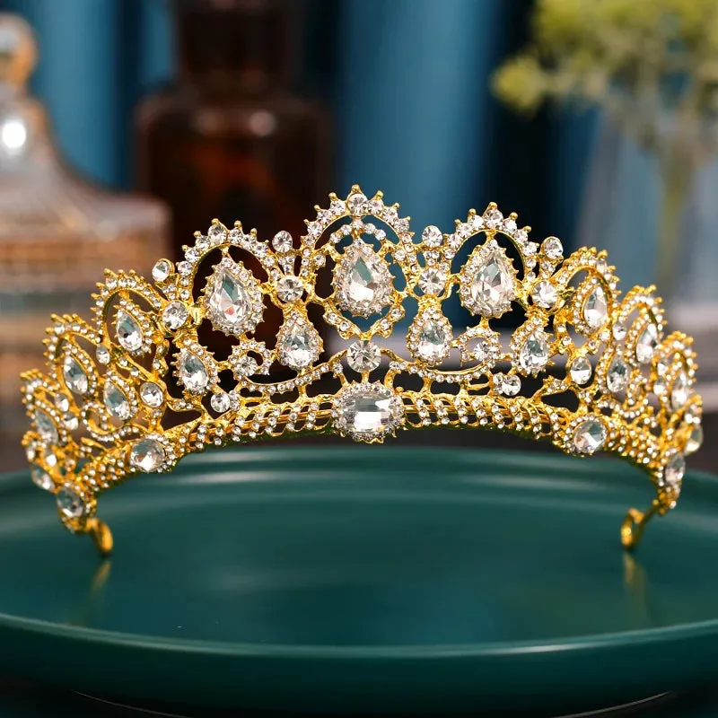 Crystal Rhinestone Regal  Tiara Crowns Hair Accessories