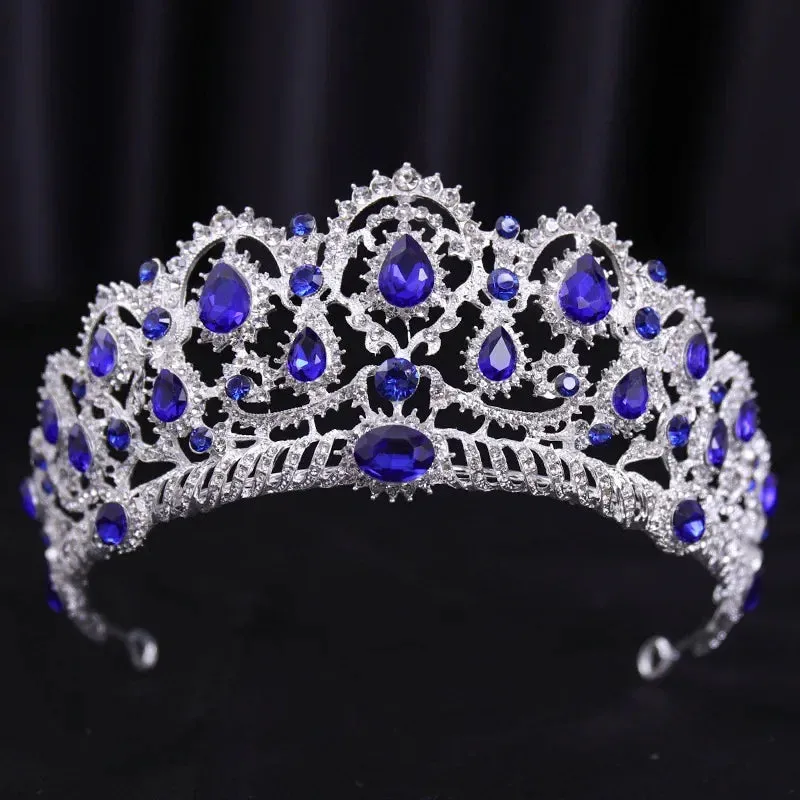 Crystal Rhinestone Regal  Tiara Crowns Hair Accessories