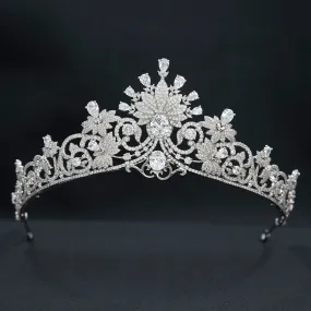 Cubic Zirconia Princess Wedding Tiara for,Crystal Tiaras Diademe for Women CH10378