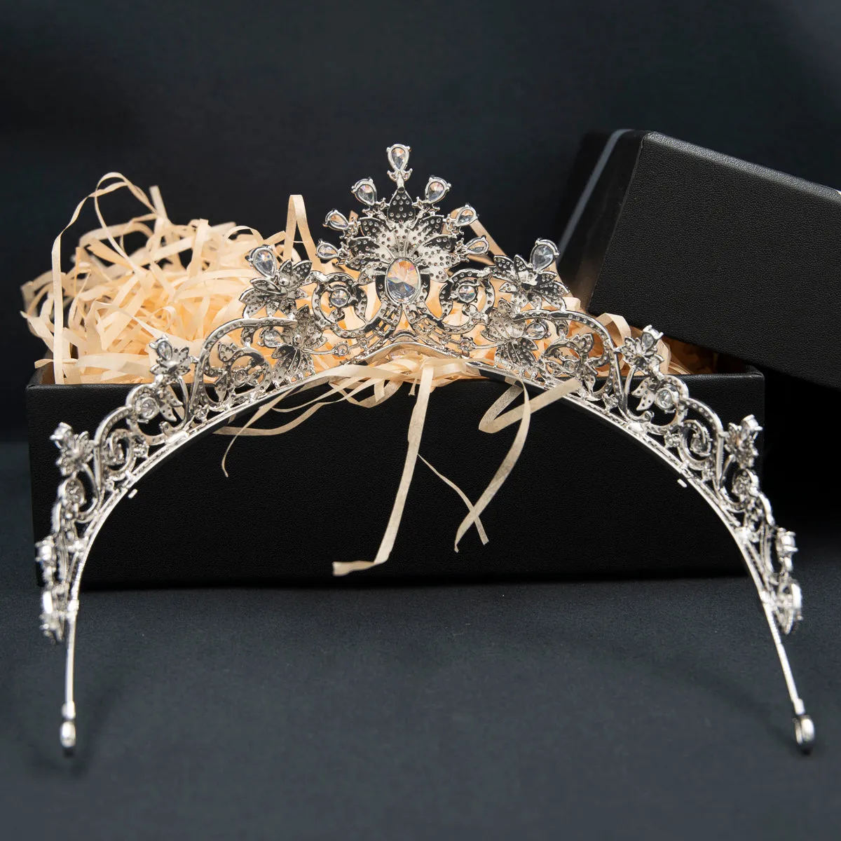 Cubic Zirconia Princess Wedding Tiara for,Crystal Tiaras Diademe for Women CH10378