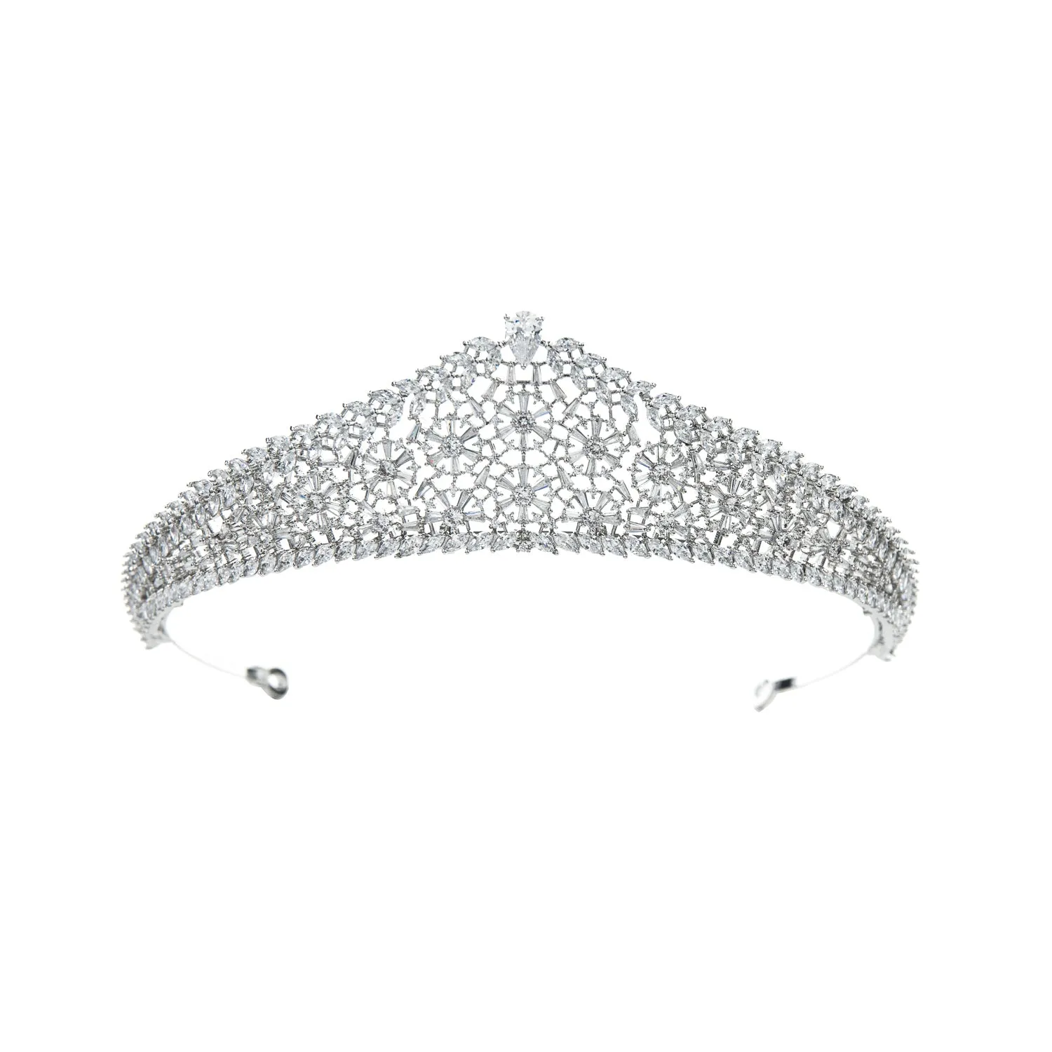 Cubic Zirconia Wedding Tiaras for Bridal, Gatherings Hair Accessories CH10351