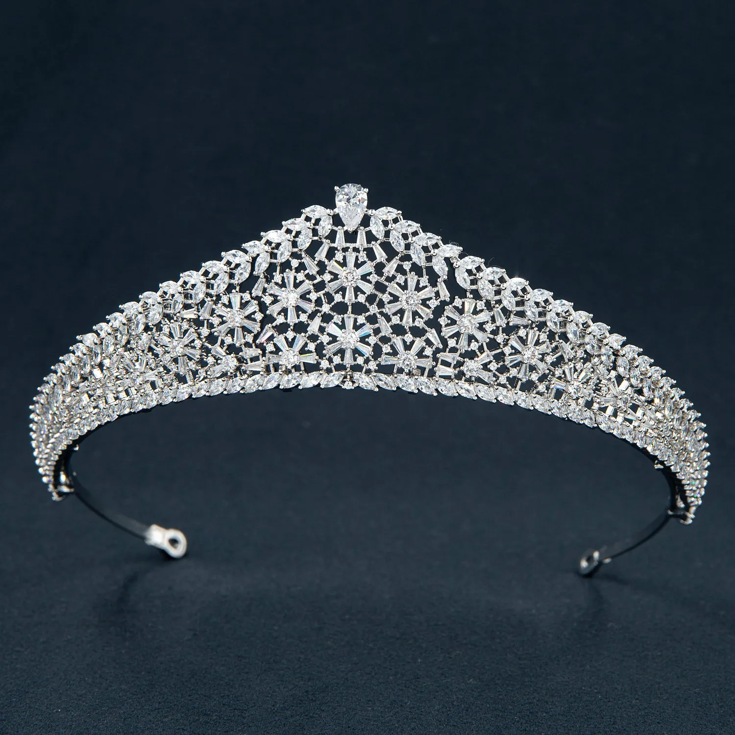 Cubic Zirconia Wedding Tiaras for Bridal, Gatherings Hair Accessories CH10351