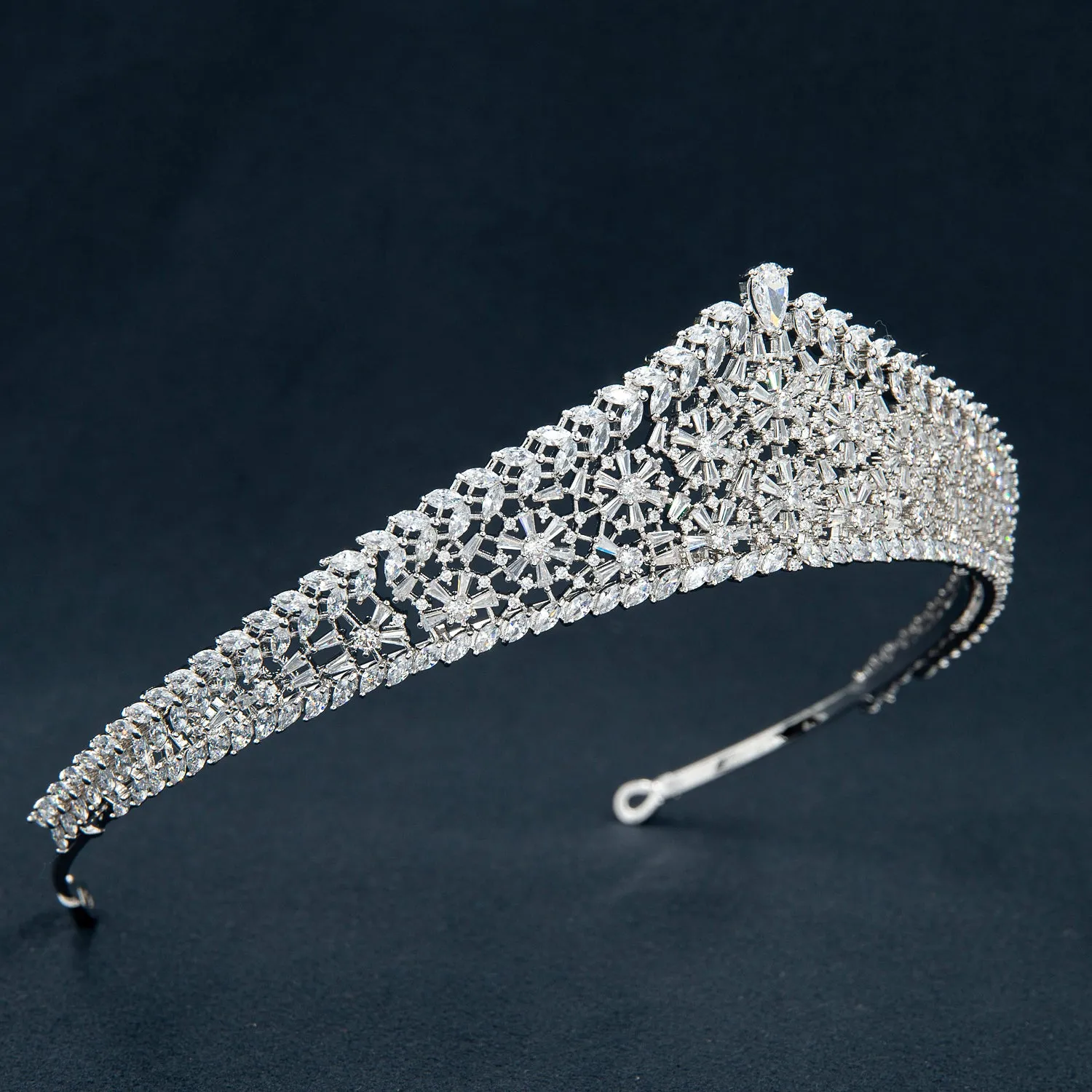 Cubic Zirconia Wedding Tiaras for Bridal, Gatherings Hair Accessories CH10351