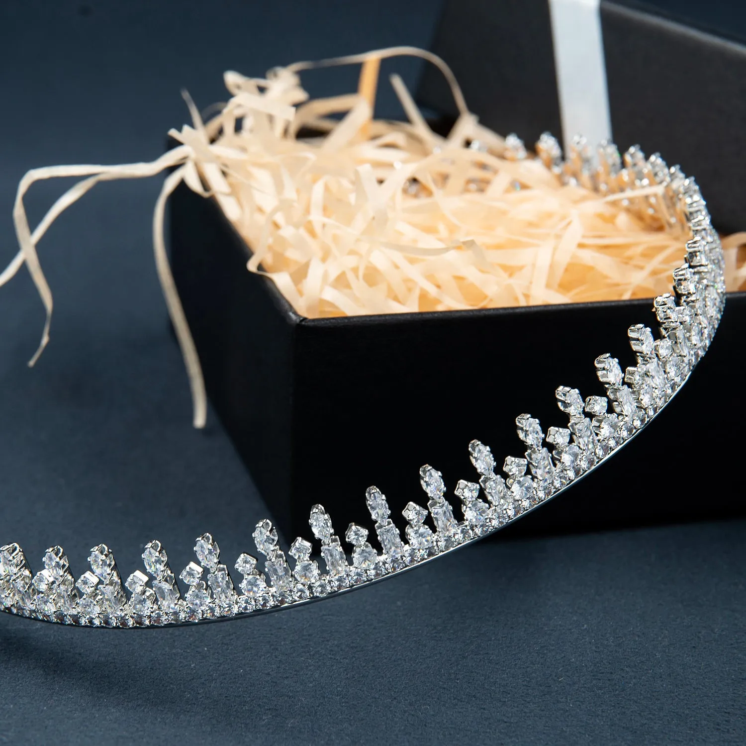 Cubic Zirconia Wedding Tiaras for Bridal,Hair Jewelry TS1124