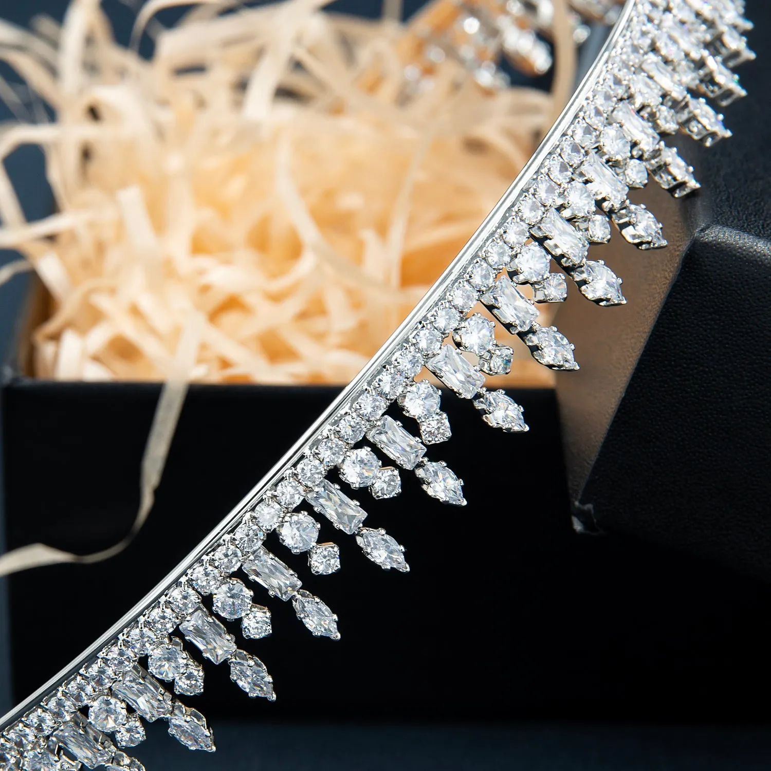 Cubic Zirconia Wedding Tiaras for Bridal,Hair Jewelry TS1124