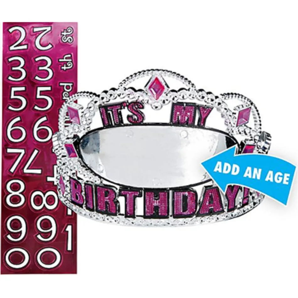 Customisable Age Birthday Tiara Plastic