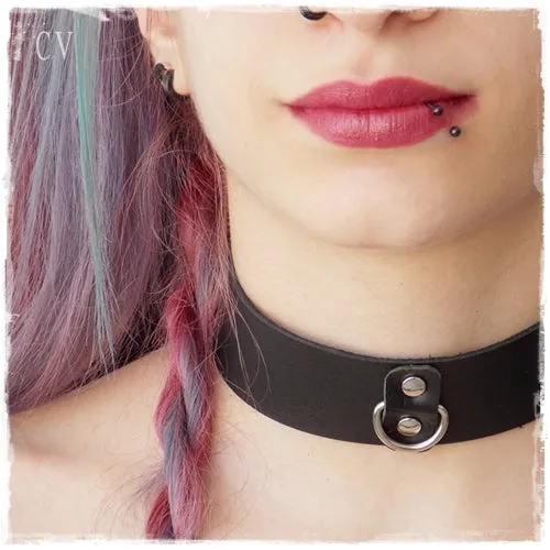 D-Ring Leather Choker