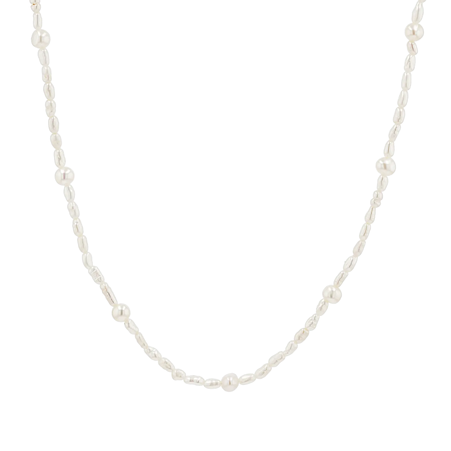 Dainty Pearl Station Necklace