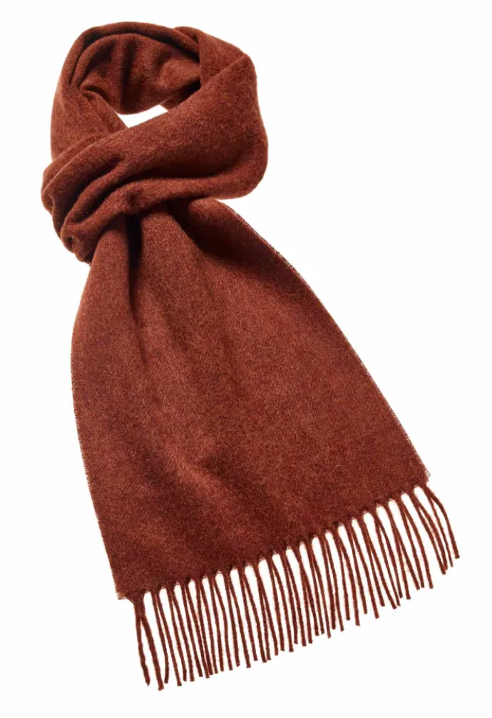 Dark Rust Lambswool Scarf