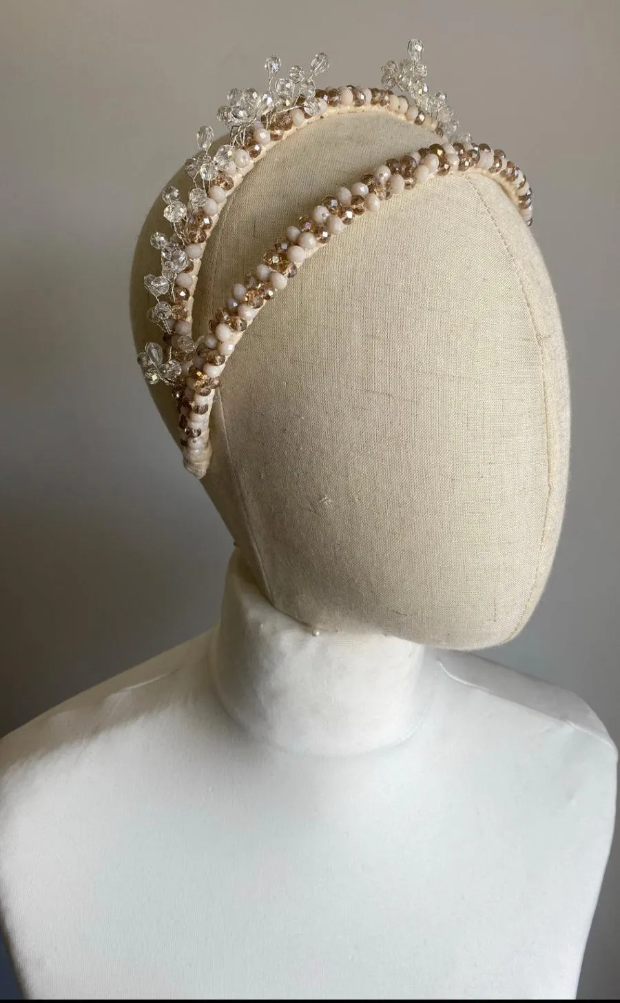 Delicate Pearl and Crystal Tiara Headband