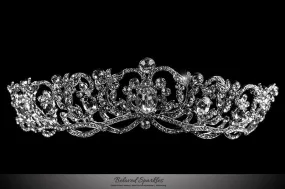 Dextra Victorian Statement SilverTiara | Swarovski Crystal